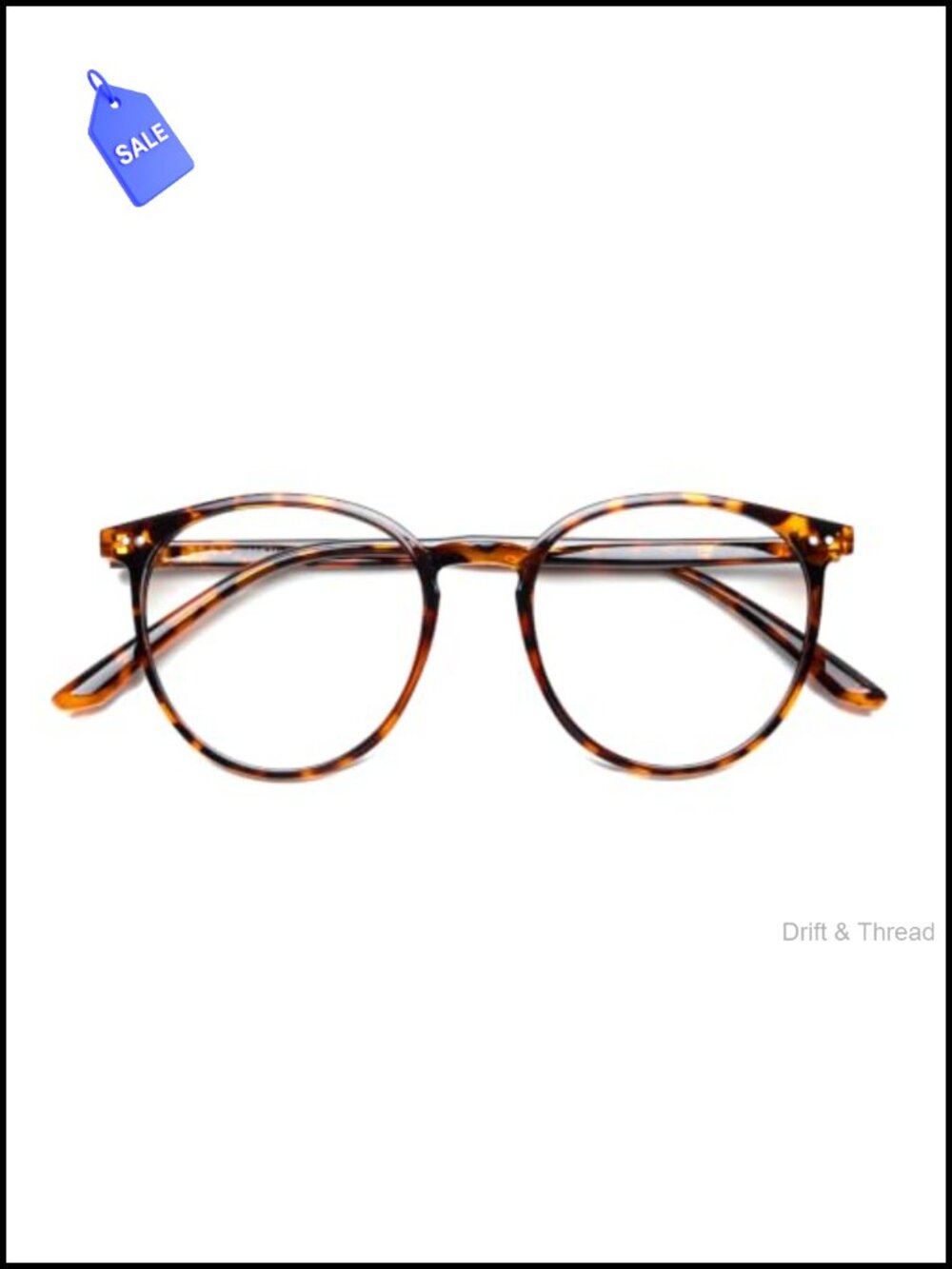 Round Blue Light Blocking Computer Glasses TR90 Frame Unisex